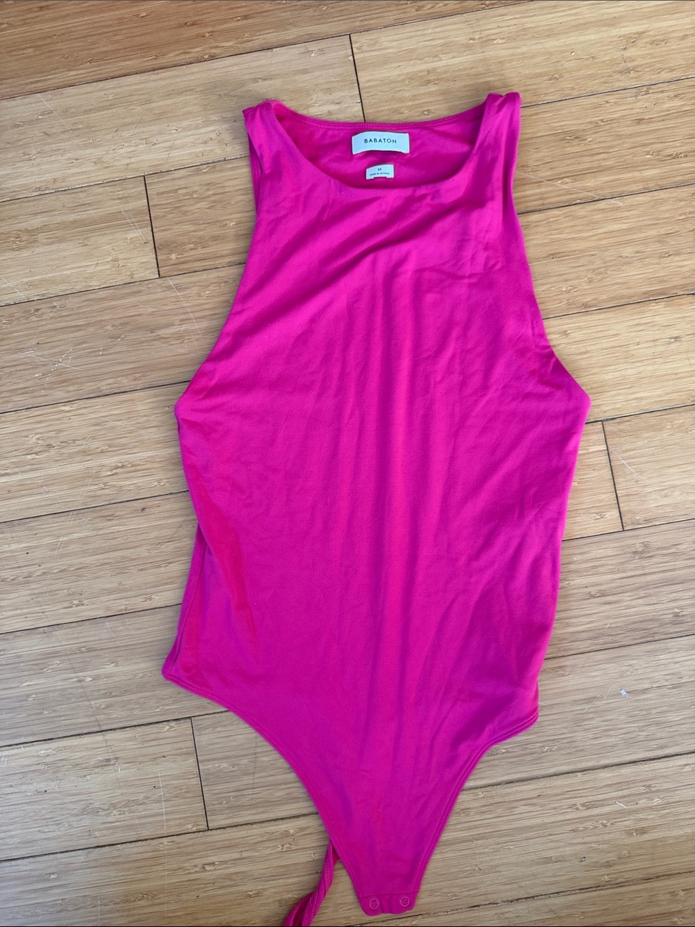 Babaton Hot Pink Sleeveless Bodysuit